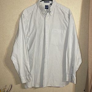 Gap Navy/Blue plaid LARGE